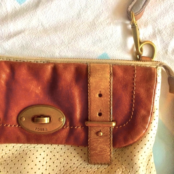Fossil leather cross-body satchel - Picture 1 of 8